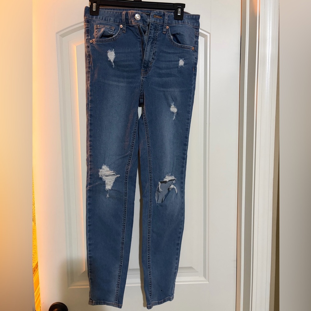 Wild Fable Distressed Skinny Jeans in Blue